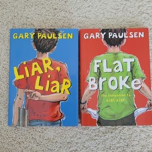 Kids Book Set - Liar, Liar and Flat Broke by Gary Paulsen
